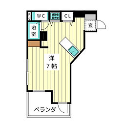 セ・ラ・ヴィ杁中 ワンルームの間取図画像