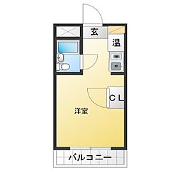 プレスイン南本山 ワンルームの間取図画像