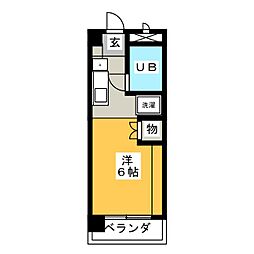 ハイム伊勝 ワンルームの間取図画像