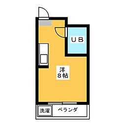 パークマンション本山A棟 ワンルームの間取図画像