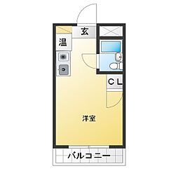 プレスイン南本山 ワンルームの間取図画像