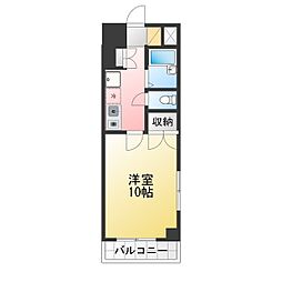 喜八マンション 1Kの間取図画像