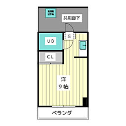 塚本ビル ワンルームの間取図画像