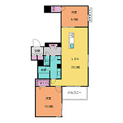 グランゲート滝川 2LDKの間取図画像