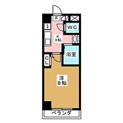 ルミエール山中 1Kの間取図画像