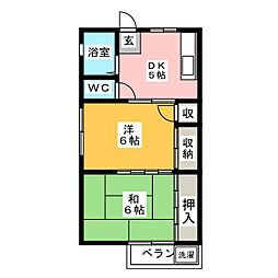 イカツハイツ 2DKの間取図画像