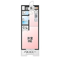 パルハイム宮東 ワンルームの間取図画像