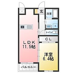 grandeur.s 1LDKの間取図画像
