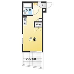 メゾン・ド・アベーユ ワンルームの間取図画像