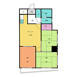 グランドハイツ六番町 3階3LDKの間取り