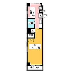 ソレイユかどや 3階1DKの間取り