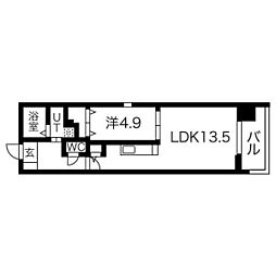 THE BRICKS(ザ　ブリックス） 4階1LDKの間取り