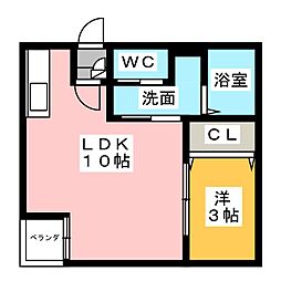 Warren matsushitaI 2階1LDKの間取り