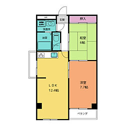 エステイタスＡＳ−17 5階2LDKの間取り