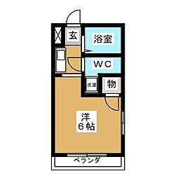 イーグル1 1Kの間取図画像