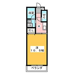 HIBINORISE 1Kの間取図画像