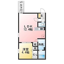 DEVELD西又兵ヱ 1LDKの間取図画像