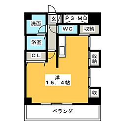 きさらぎ21 ワンルームの間取図画像