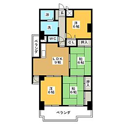 第三小島ビル 4LDKの間取図画像