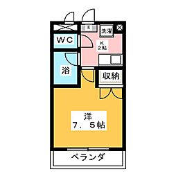 ルミナス神宮 1Kの間取図画像