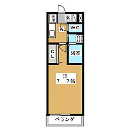 モラリエ西高蔵 1Kの間取図画像