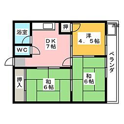 森部ビル 3DKの間取図画像