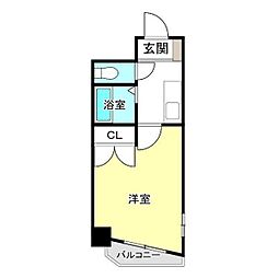 薬師ビル 1Kの間取図画像
