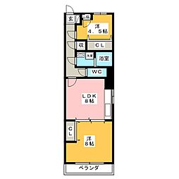 ボナール 2LDKの間取図画像