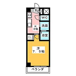 LlebenVilla 1Kの間取図画像