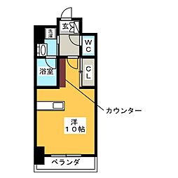 S-FORT金山 ワンルームの間取図画像