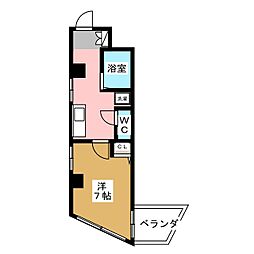 グランシエル 1Kの間取図画像