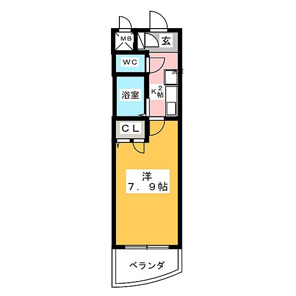 パックス荒畑 ｜愛知県名古屋市昭和区御器所３丁目(賃貸マンション1K・3階・24.00㎡)の写真 その2