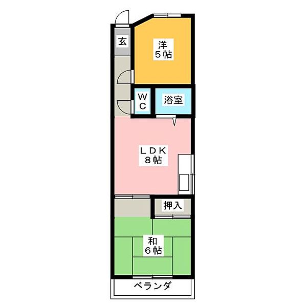 ヴィラ　ベルエトワール ｜愛知県名古屋市中区橘１丁目(賃貸マンション2LDK・5階・41.31㎡)の写真 その2