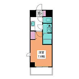 メイクス新栄 7階1Kの間取り