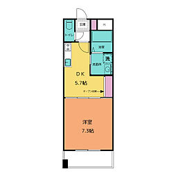 リバパレス鶴舞 10階1DKの間取り