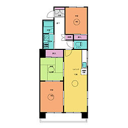 千代田セントラルビル 6階3LDKの間取り