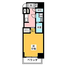 S-RESIDENCE東別院 4階1Kの間取り