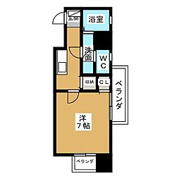 リエス鶴舞ＥＡＳＴ　ＴＯＷＥＲ 8階1Kの間取り