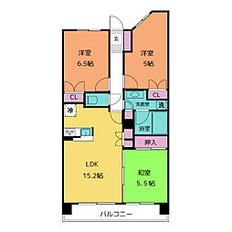 プライムメイツ東別院 3階3LDKの間取り