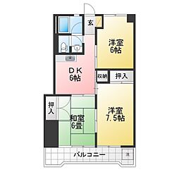 石辰ビル 3DKの間取図画像