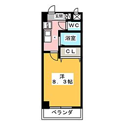 マ・メゾン吹上 3階1Kの間取り