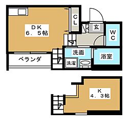 ｓｔａｇｅ新栄 2階ワンルームの間取り