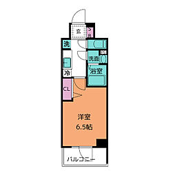 アステリ鶴舞ディオ 12階1Kの間取り