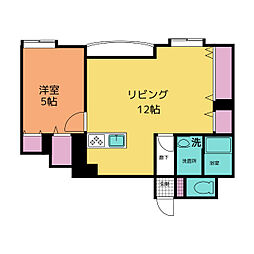 タウンハウス太田 1階1LDKの間取り