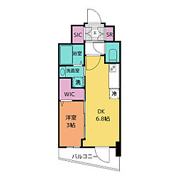 エステムコート名古屋上前津 1DKの間取図画像