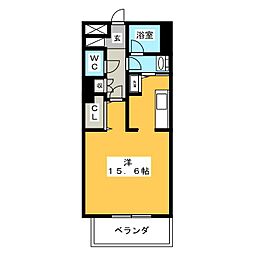 プリモーラ鶴舞公園 3階1Kの間取り