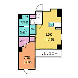 ポルタニグラサウス 1LDKの間取図画像