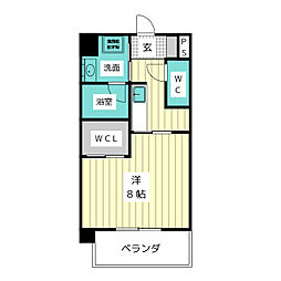 CELE STATION 7階1Kの間取り