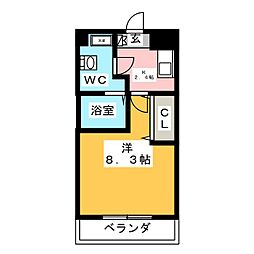 ASレジデンス上前津 1Kの間取図画像