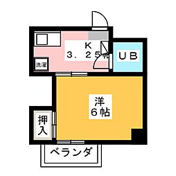 滝子ロイヤルハイツ 1Kの間取図画像